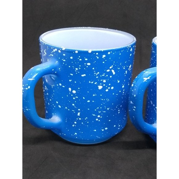Set of 2 France blue speckled chicken goose mugs - Picture 8 of 12